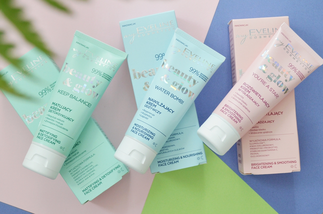 eveline beauty&glow kosmetyki kremy do twarzy puderek.com.pl